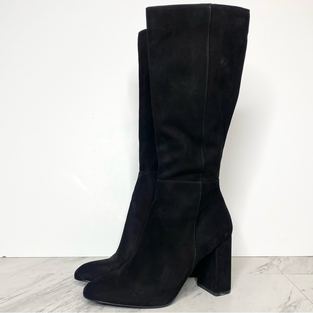 Steve Madden Ninny Black Nubuck Tall Heeled Boot 10M